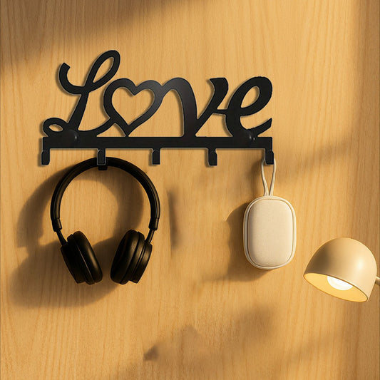 Colgador de Pared Decorativo con Ganchos - Organizador de Llaves y Accesorios