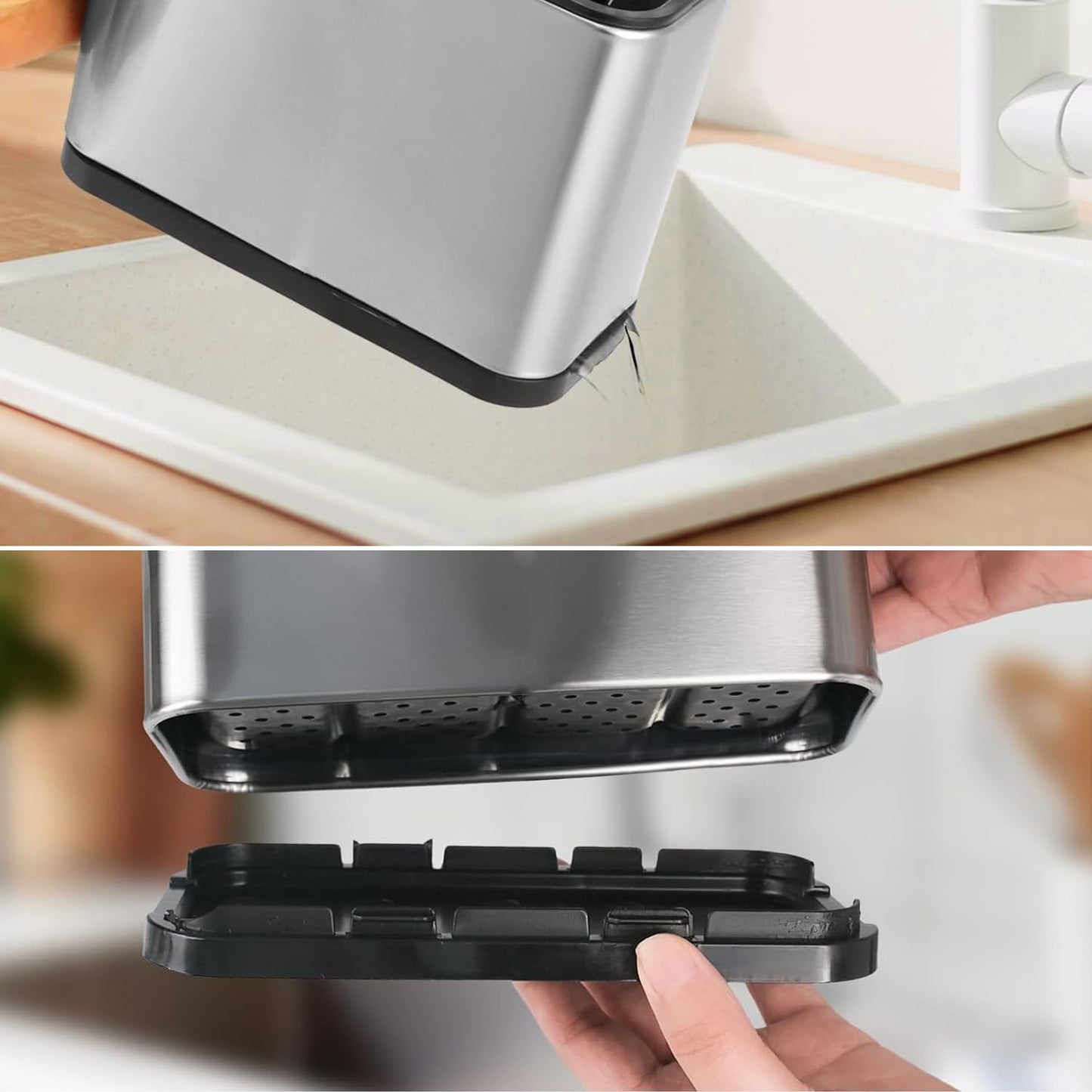Organizador de Cuchillos y Cubiertos para Cocina - Portacuchillos Multifuncional