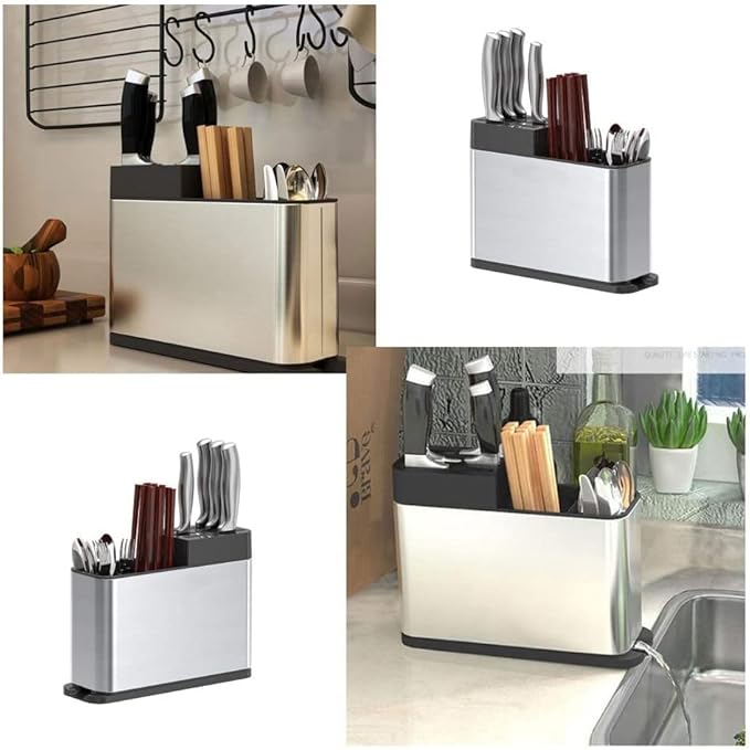 Organizador de Cuchillos y Cubiertos para Cocina - Portacuchillos Multifuncional